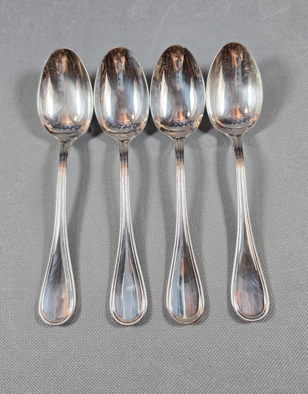 Christofle Albi Silverplate Vintage Dessert Spoons Set of 4 France